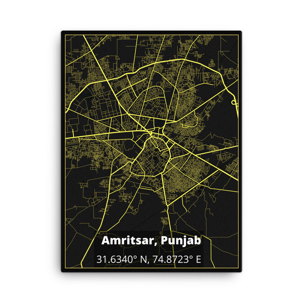 Amritsar Map Canvas