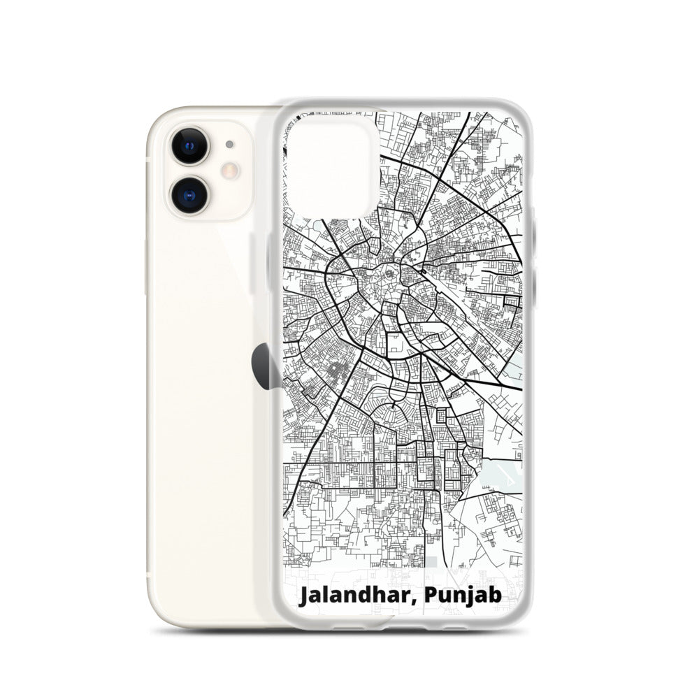 Jalandhar Map iPhone Case