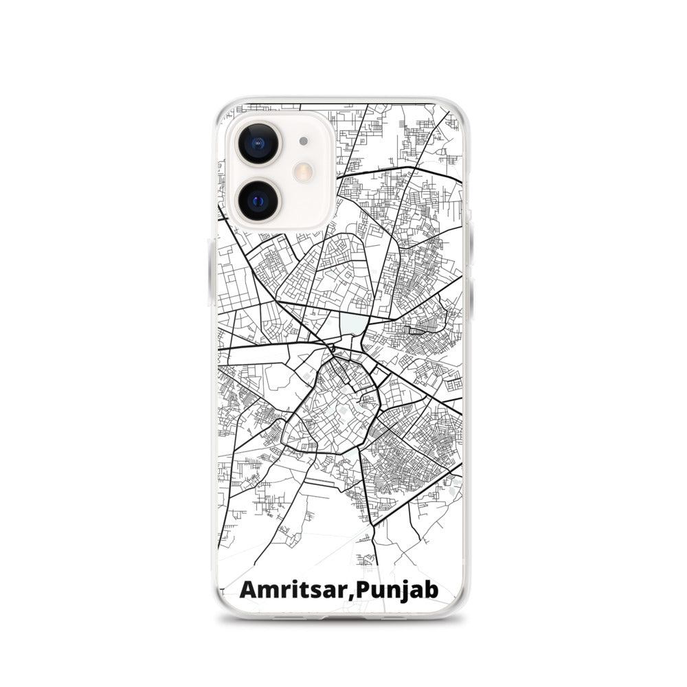 Amritsar Map iPhone Case