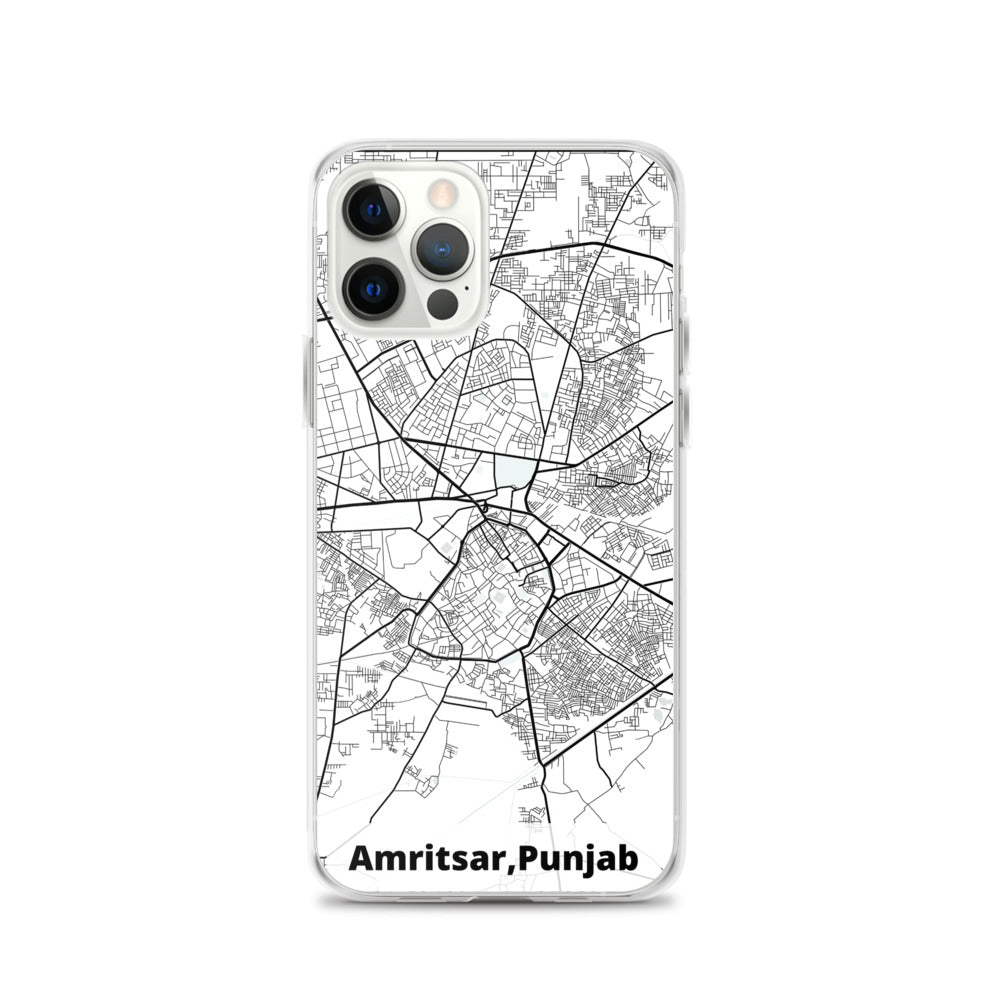 Amritsar Map iPhone Case
