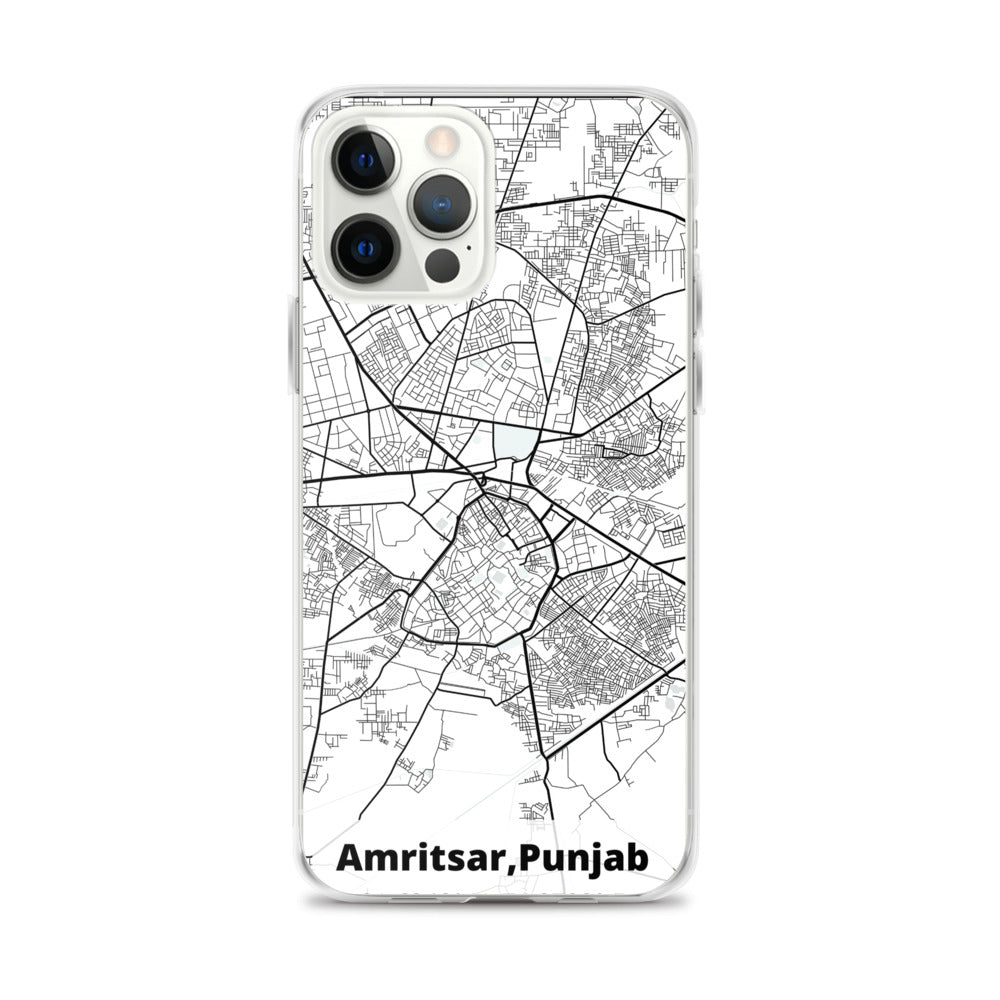 Amritsar Map iPhone Case