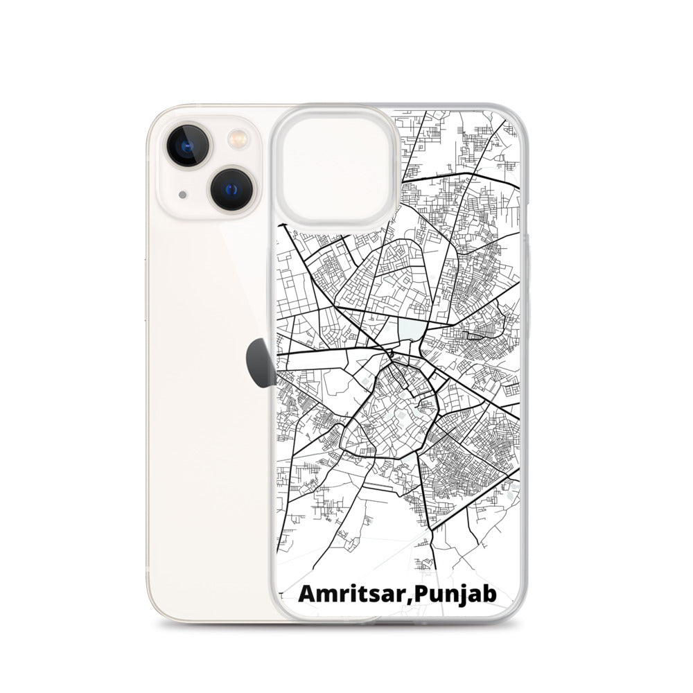 Amritsar Map iPhone Case