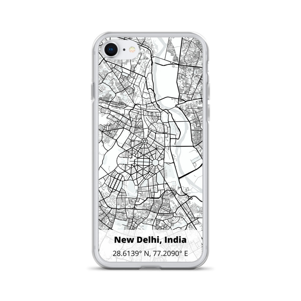 Delhi Map iPhone Case