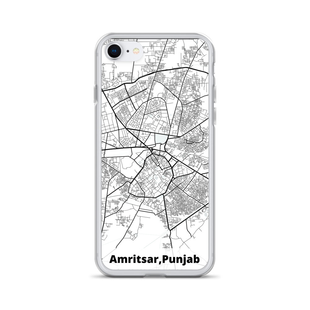 Amritsar Map iPhone Case