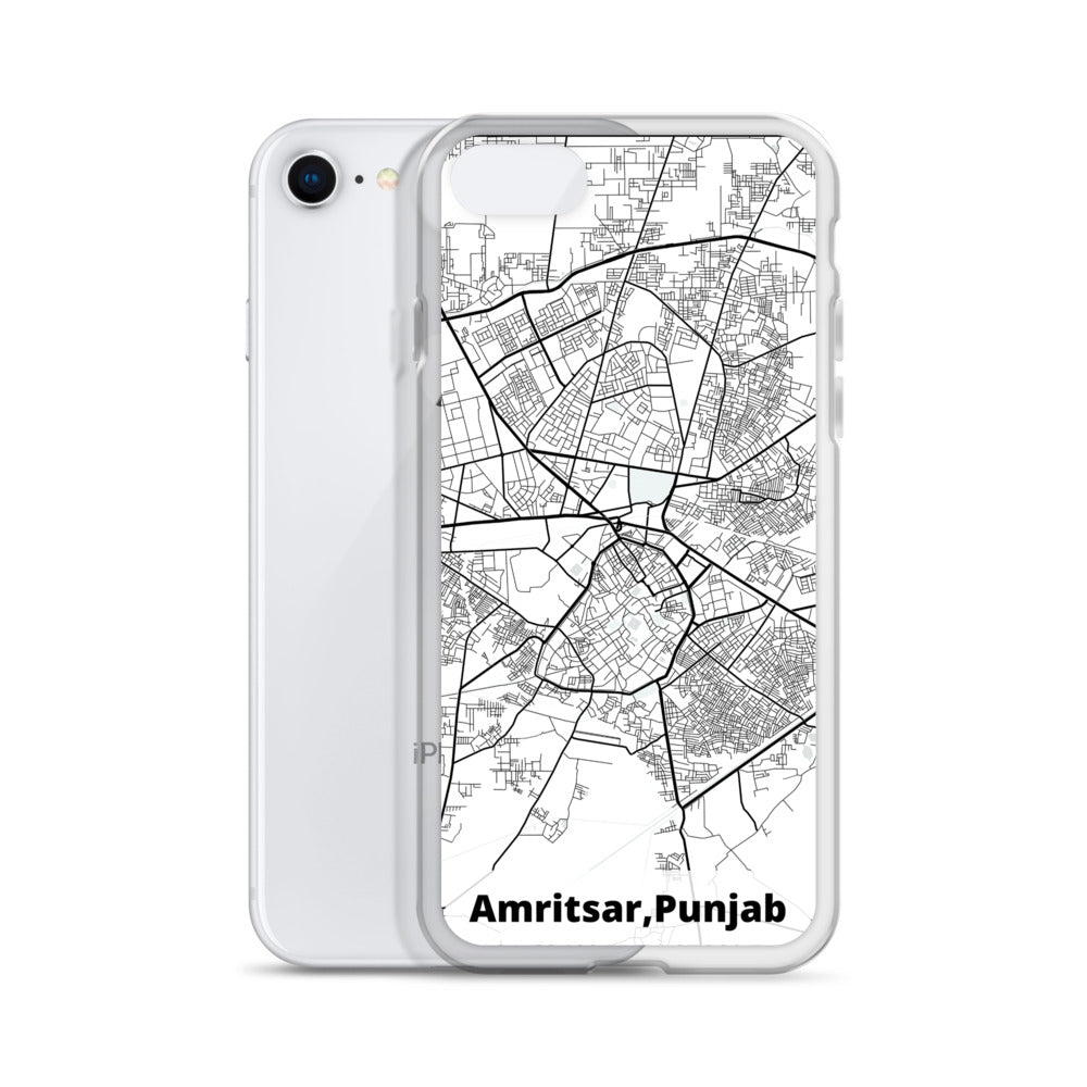 Amritsar Map iPhone Case
