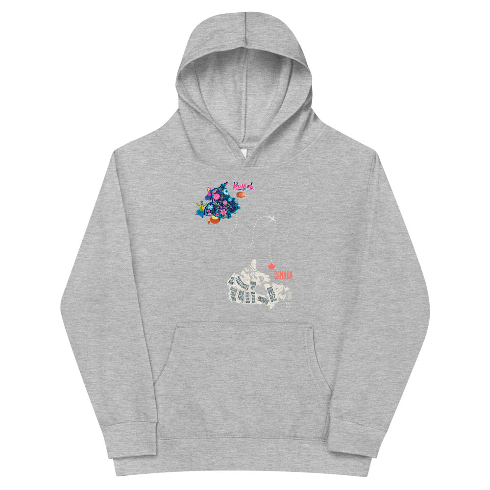 Punjab To Canada Kids fleece hoodie