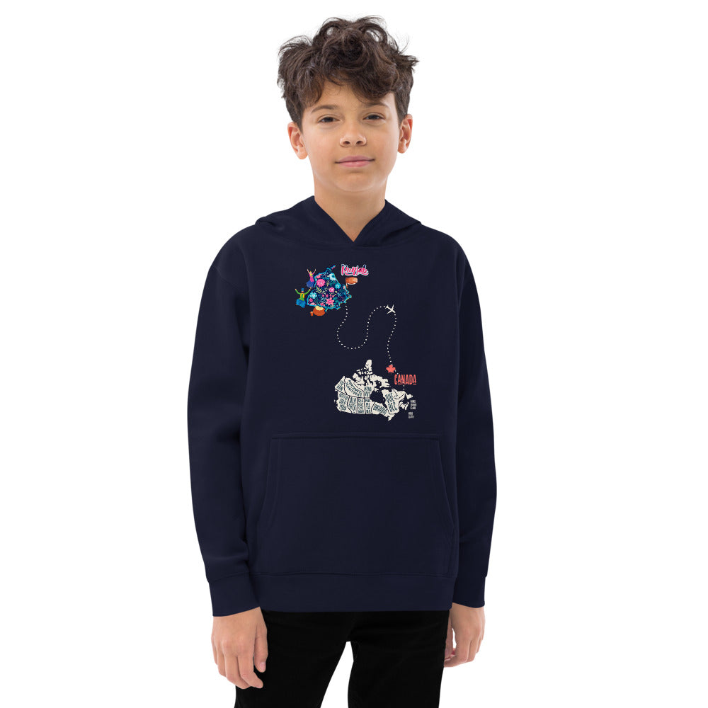Punjab To Canada Kids fleece hoodie
