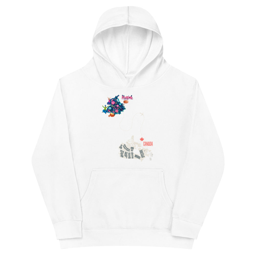 Punjab To Canada Kids fleece hoodie
