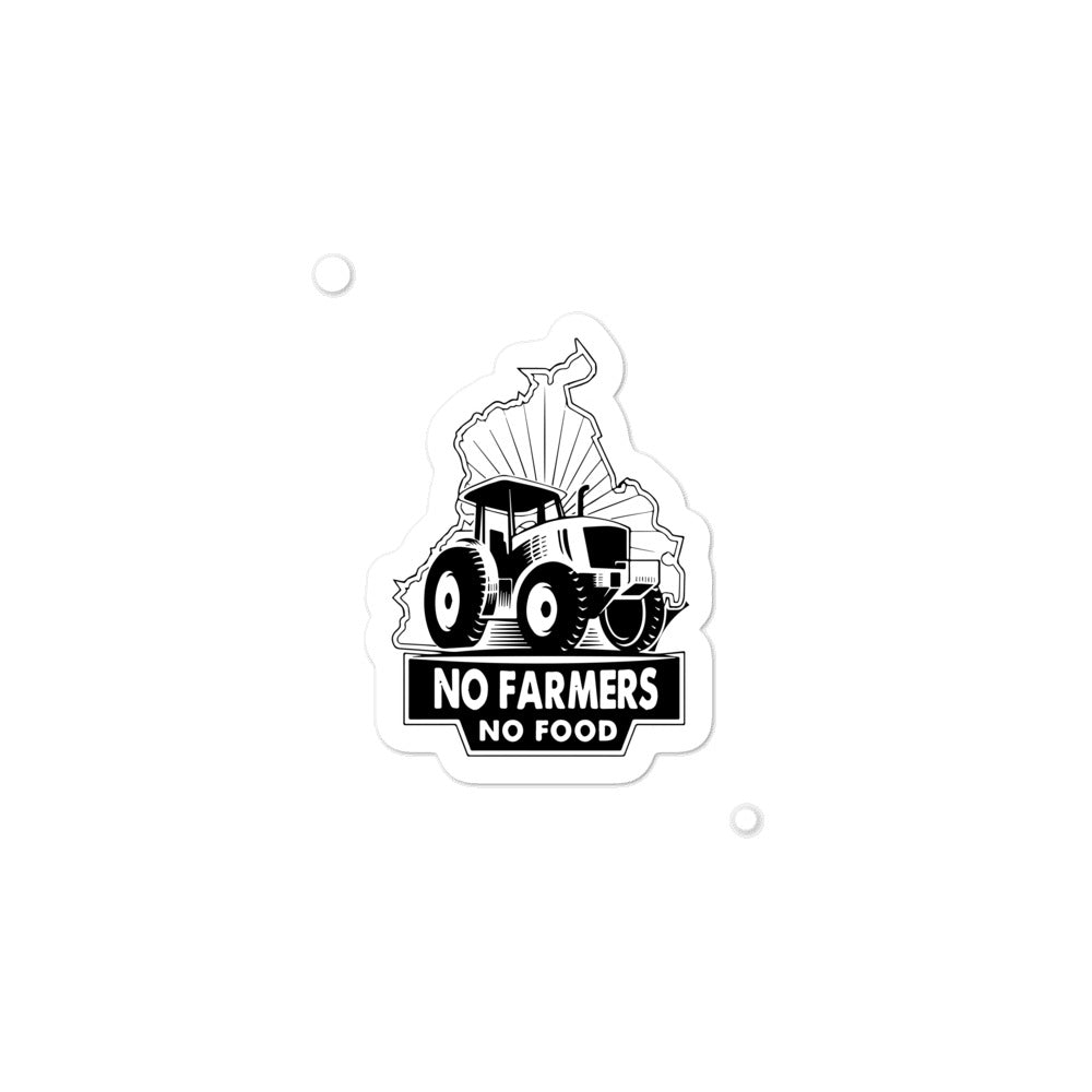 No Farmers no food Bubble-free stickers
