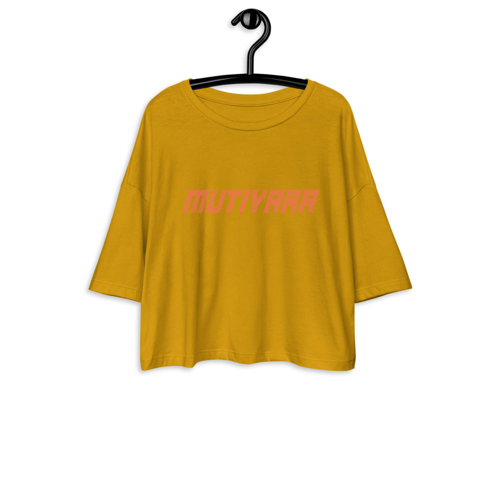 Mutiyaar Loose drop shoulder crop top