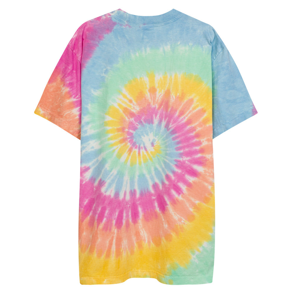 Hanji Embroidery Oversized tie-dye t-shirt