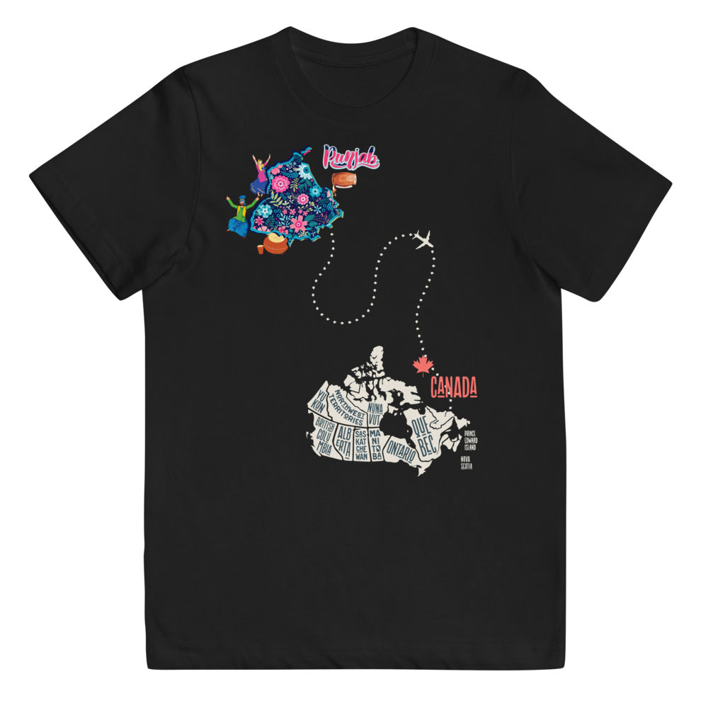 Punjab to Canada Youth jersey t-shirt