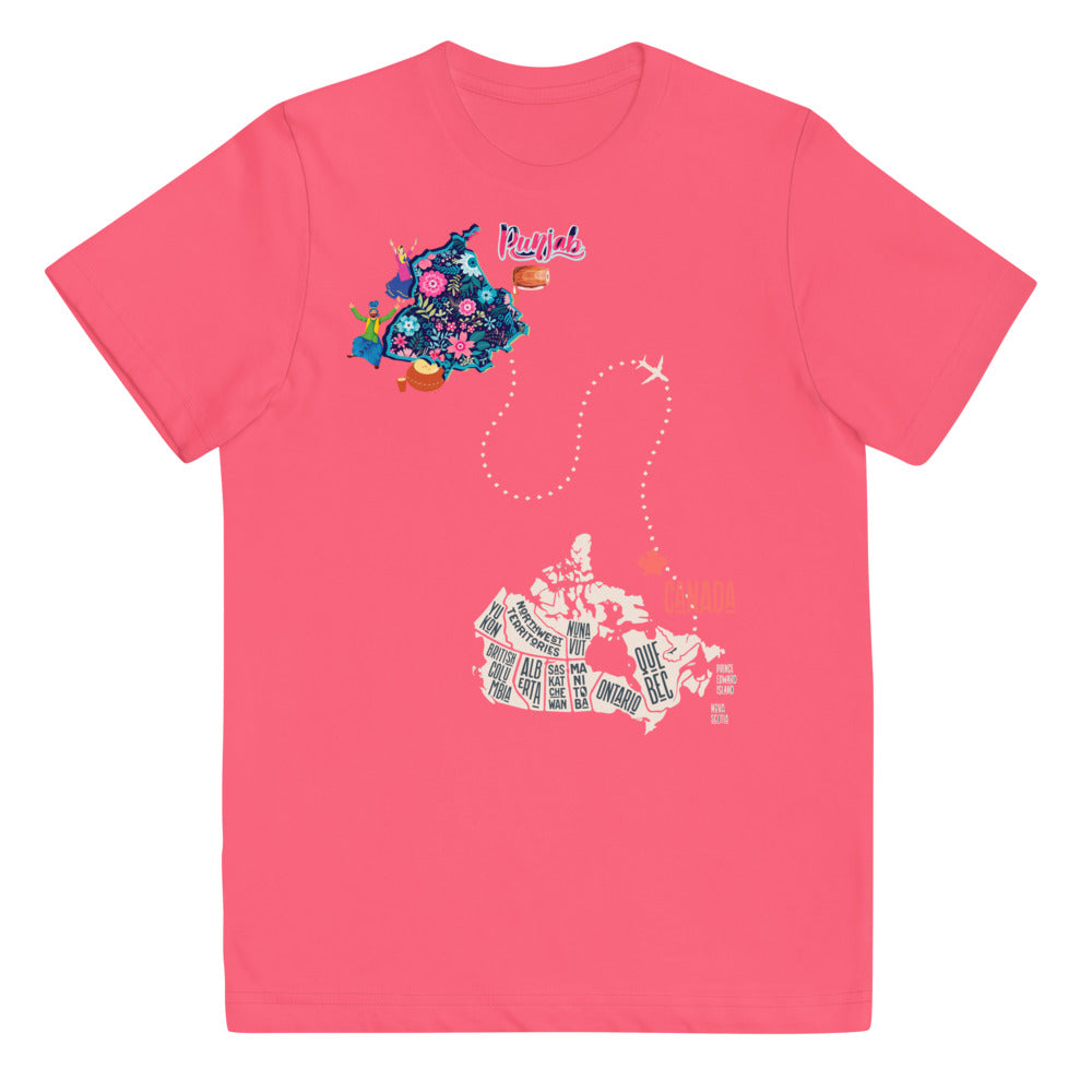 Punjab to Canada Youth jersey t-shirt