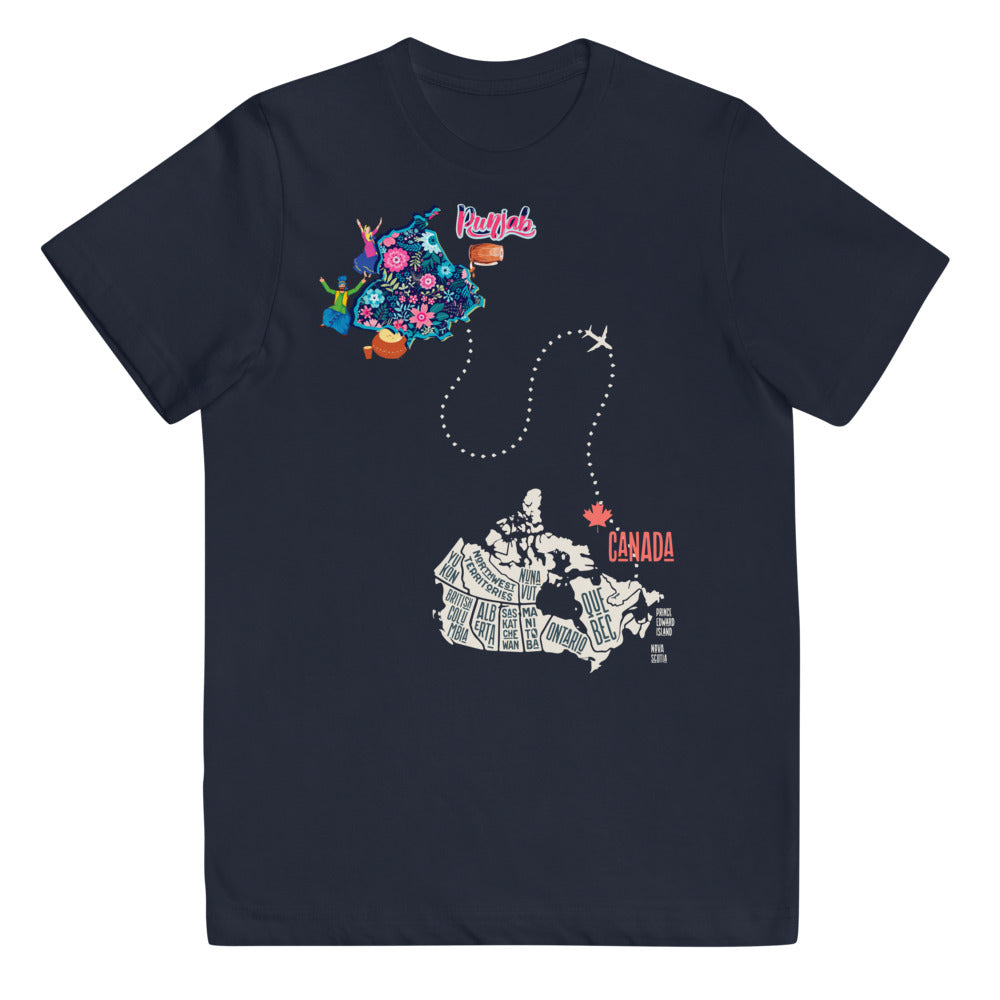 Punjab to Canada Youth jersey t-shirt
