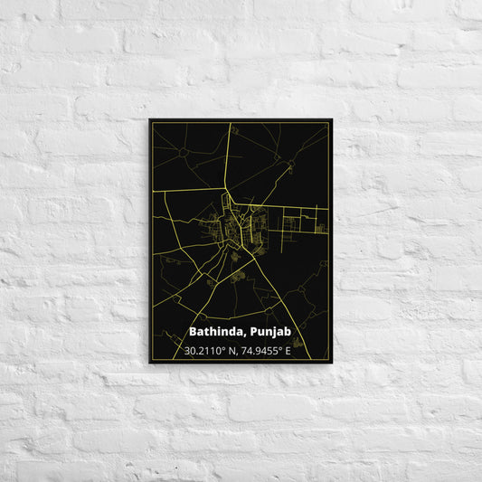 Bathinda Map Canvas