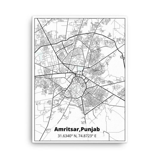 Amritsar Map Canvas
