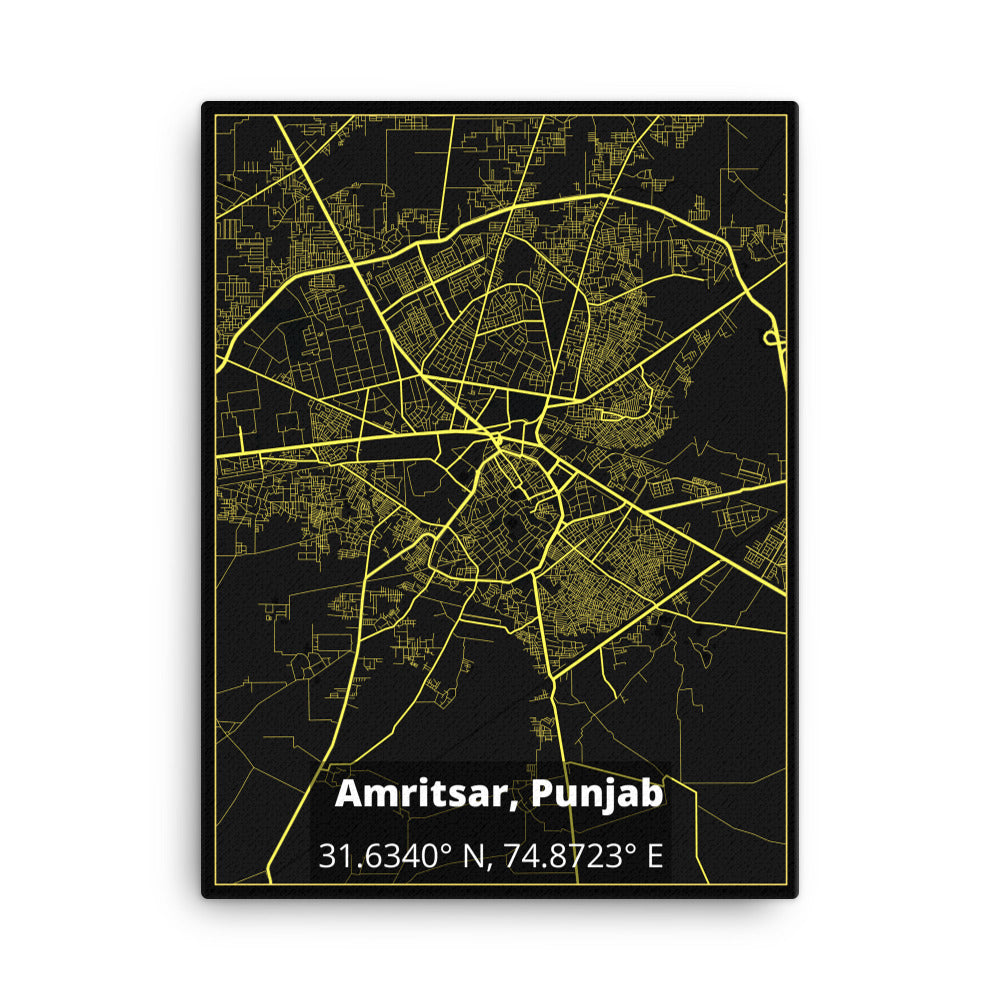 Amritsar Map Canvas