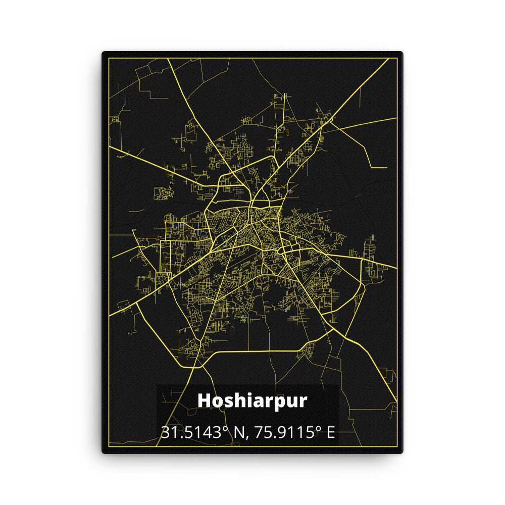 Hoshiarpur Map Canvas