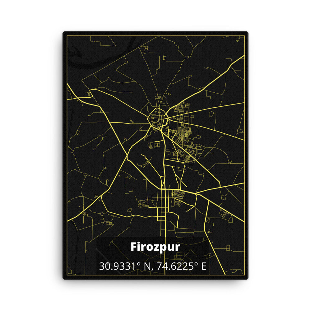 Firozpur Map Canvas