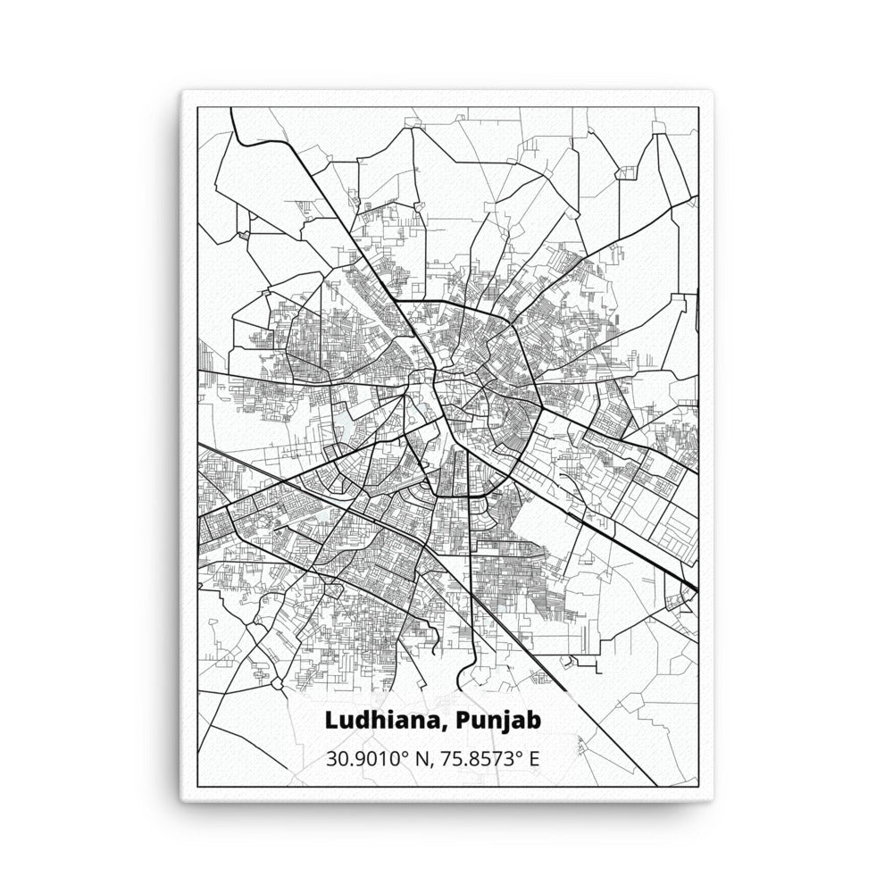 Ludhiana Map Canvas