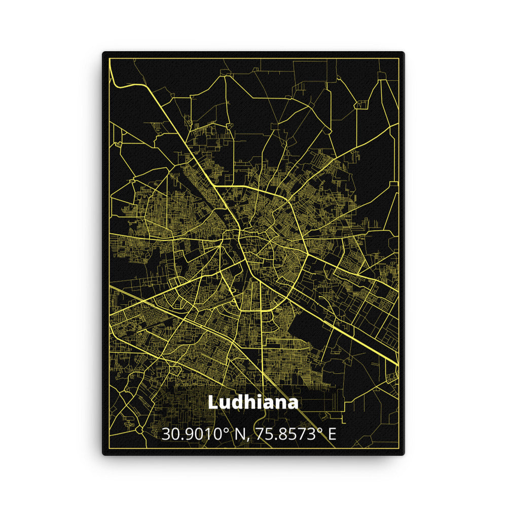 Ludhiana Map Canvas