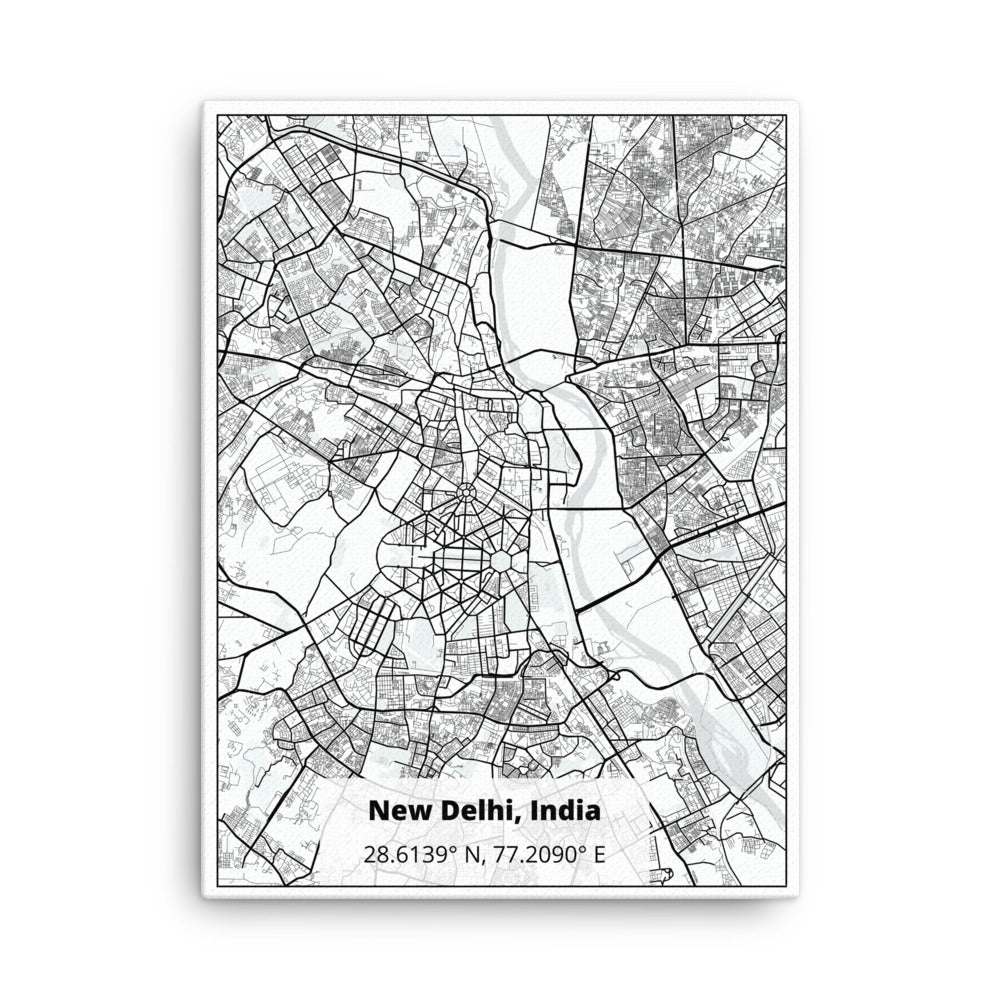 Delhi Map Canvas