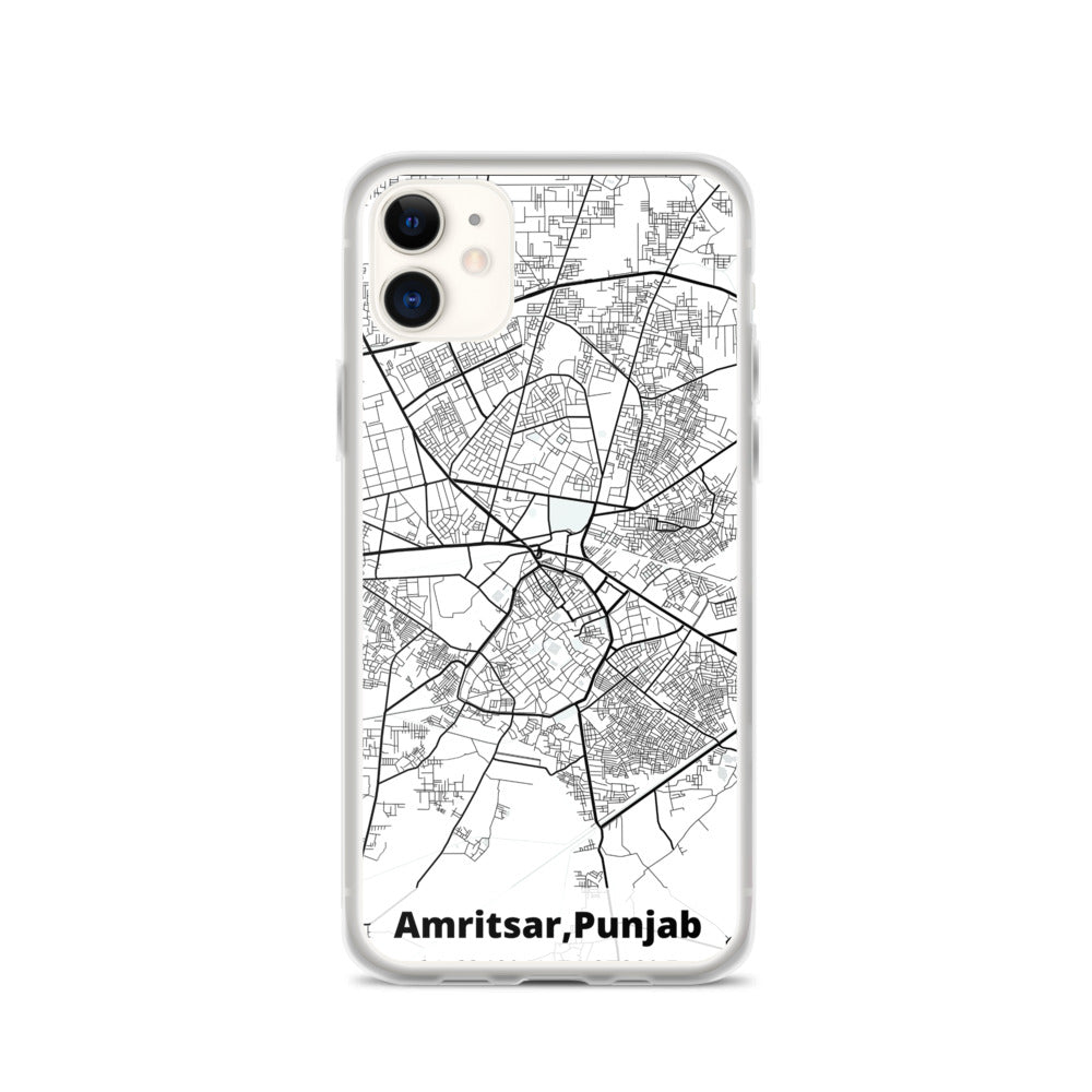 Amritsar Map iPhone Case