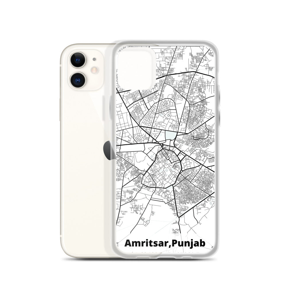 Amritsar Map iPhone Case