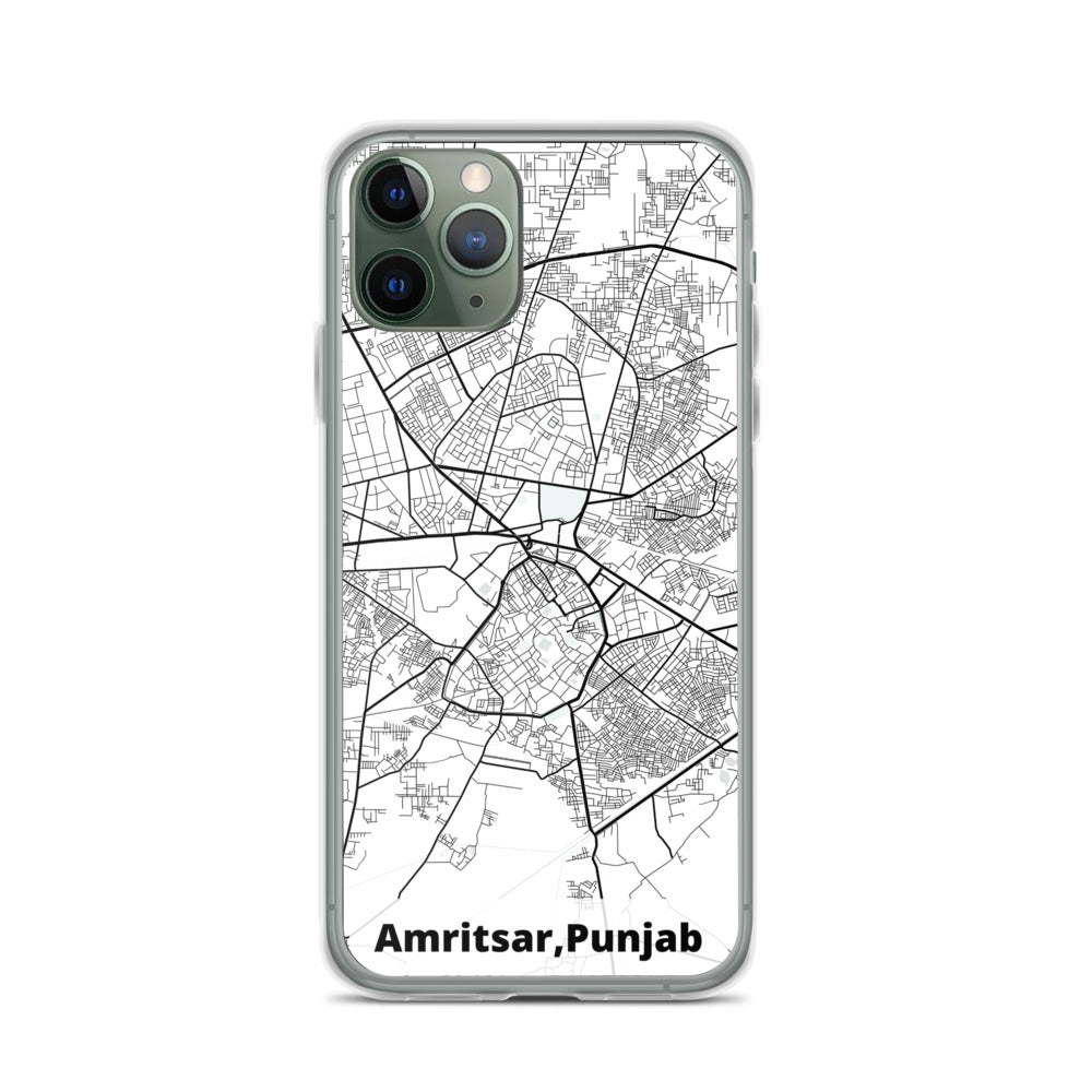 Amritsar Map iPhone Case