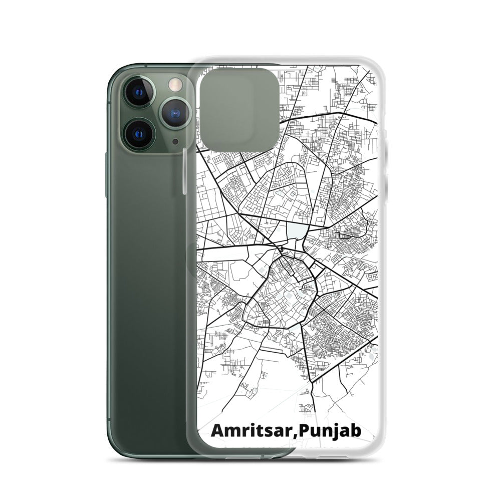 Amritsar Map iPhone Case