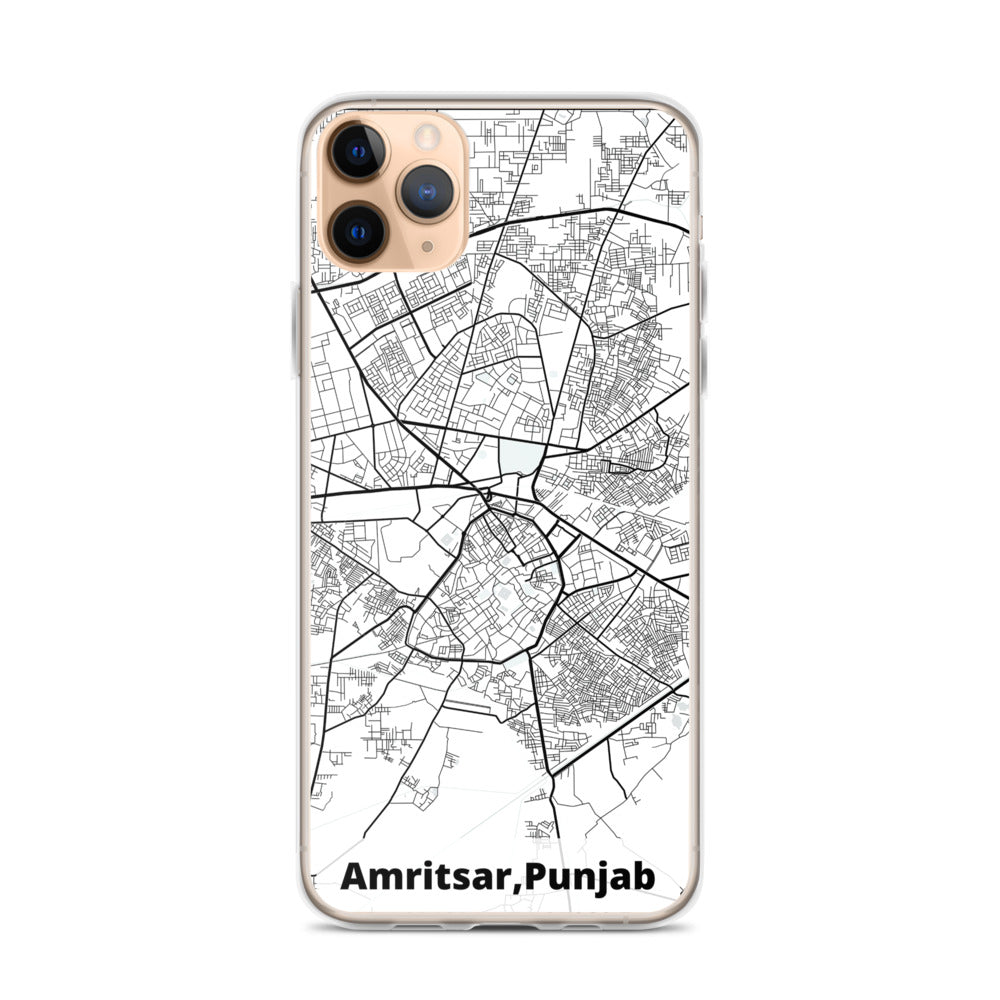 Amritsar Map iPhone Case