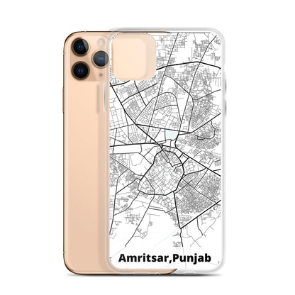 Amritsar Map iPhone Case