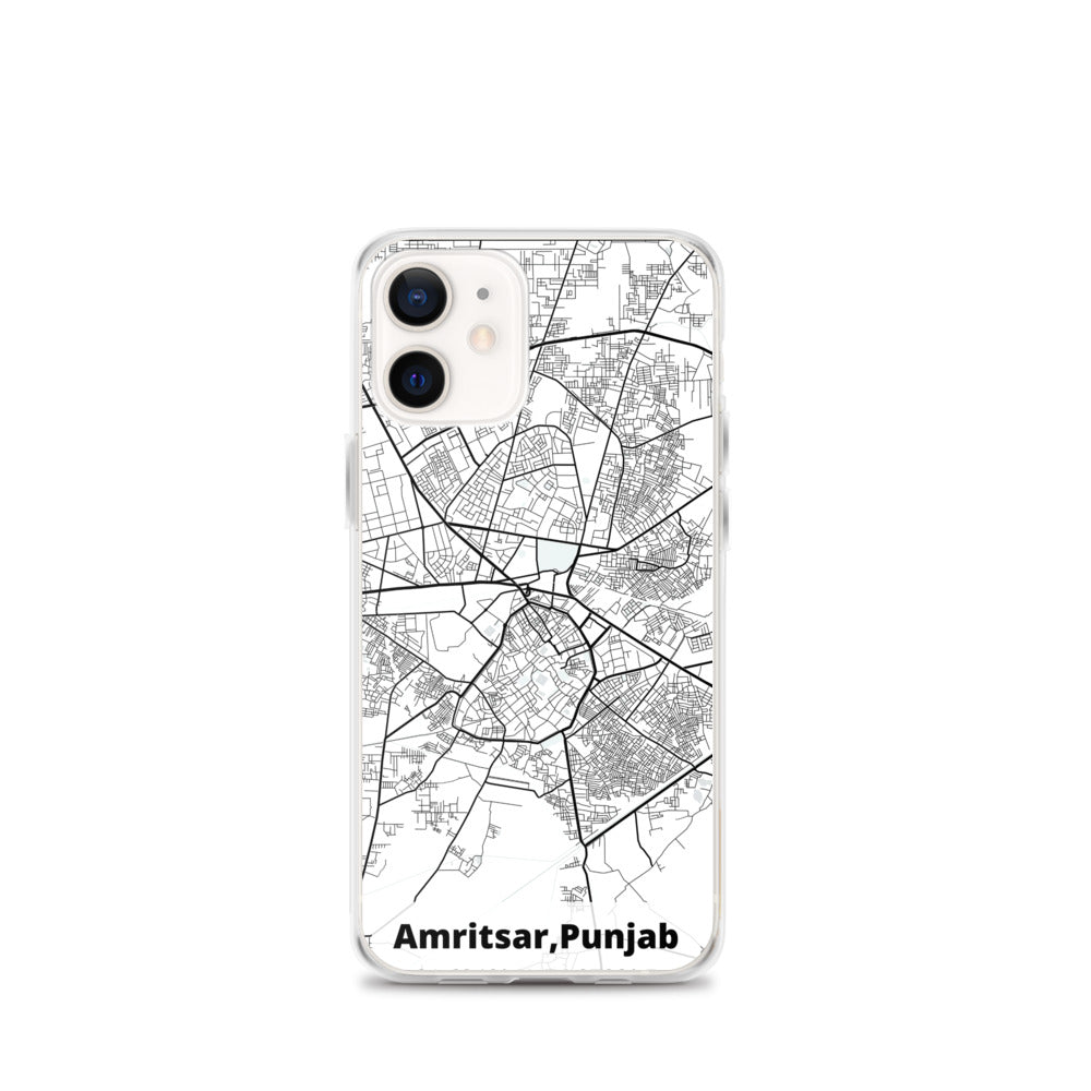 Amritsar Map iPhone Case