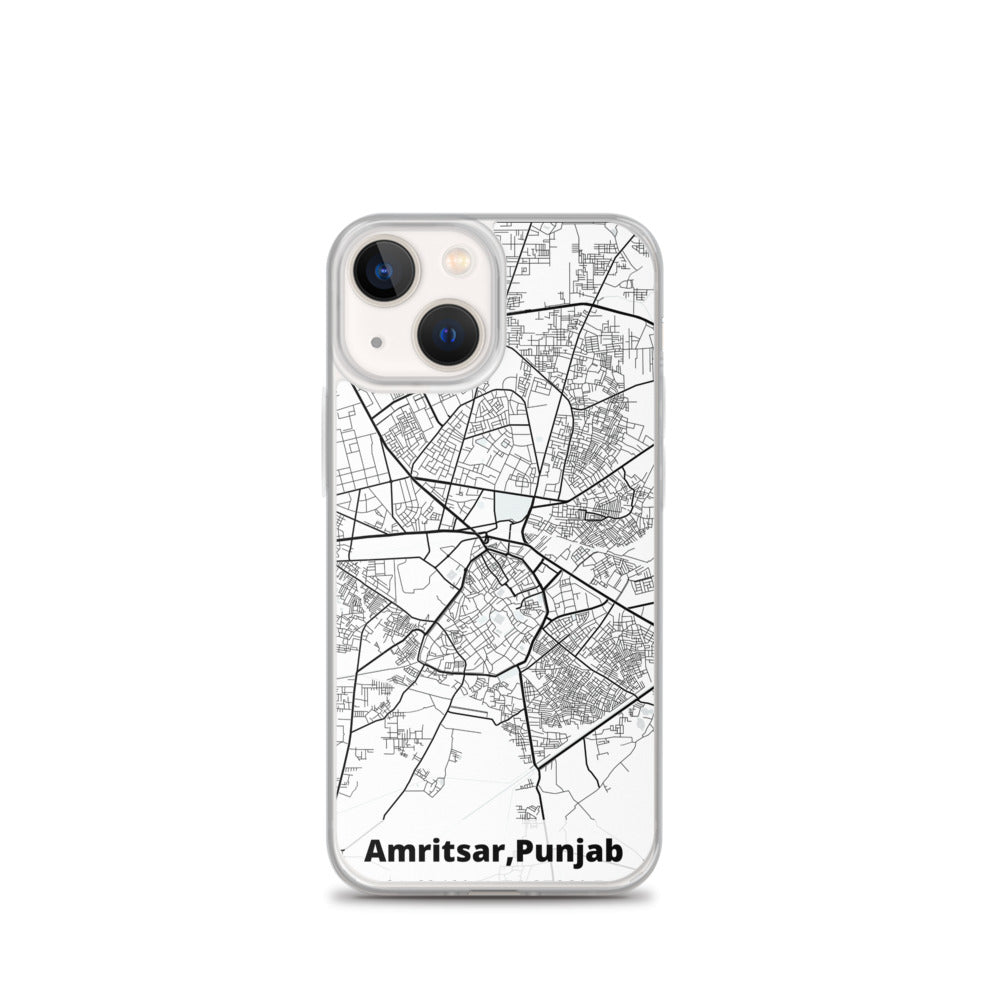 Amritsar Map iPhone Case