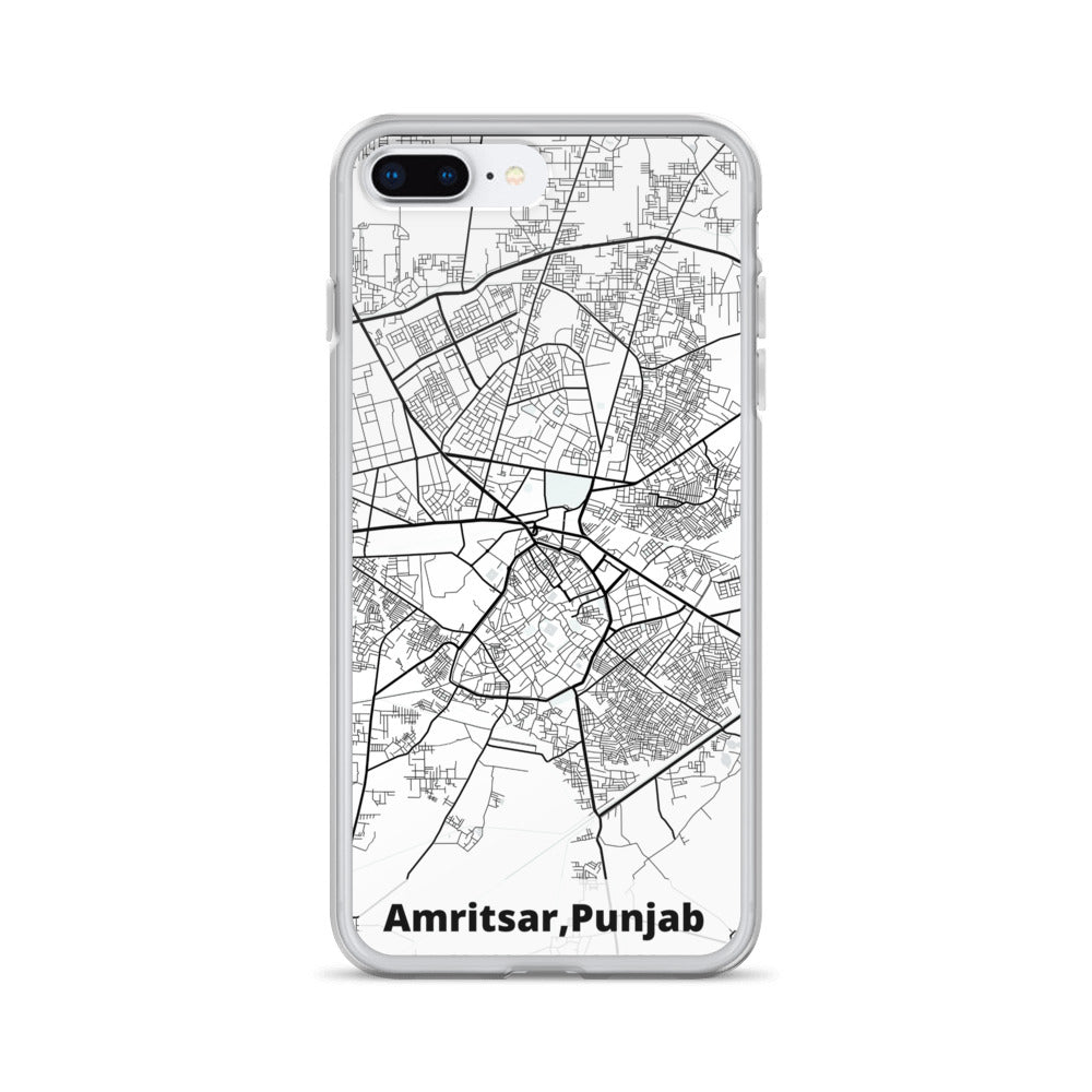 Amritsar Map iPhone Case