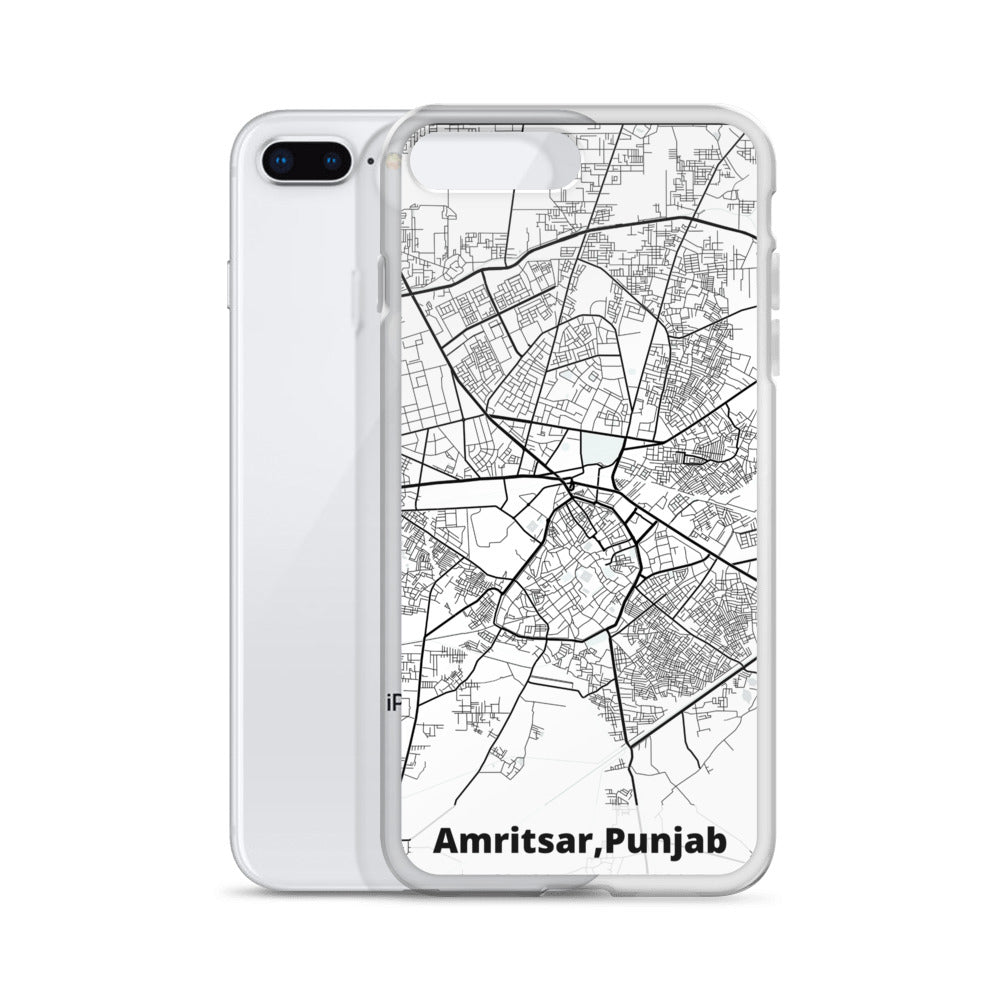 Amritsar Map iPhone Case