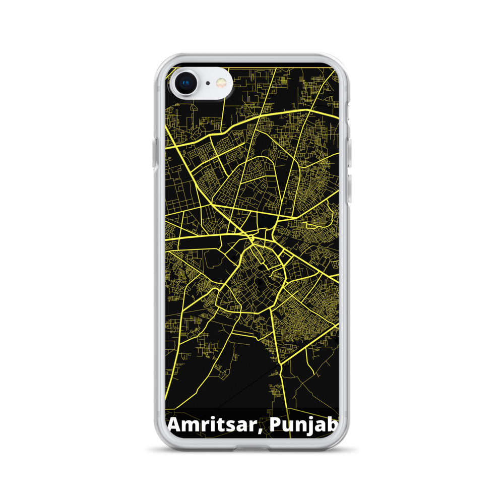 Amritsar Map iPhone Case