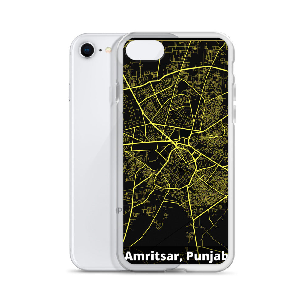 Amritsar Map iPhone Case