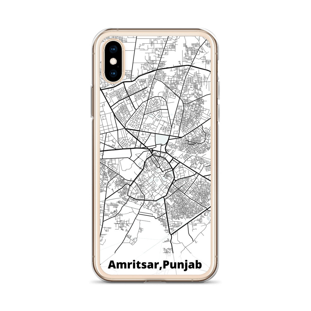 Amritsar Map iPhone Case