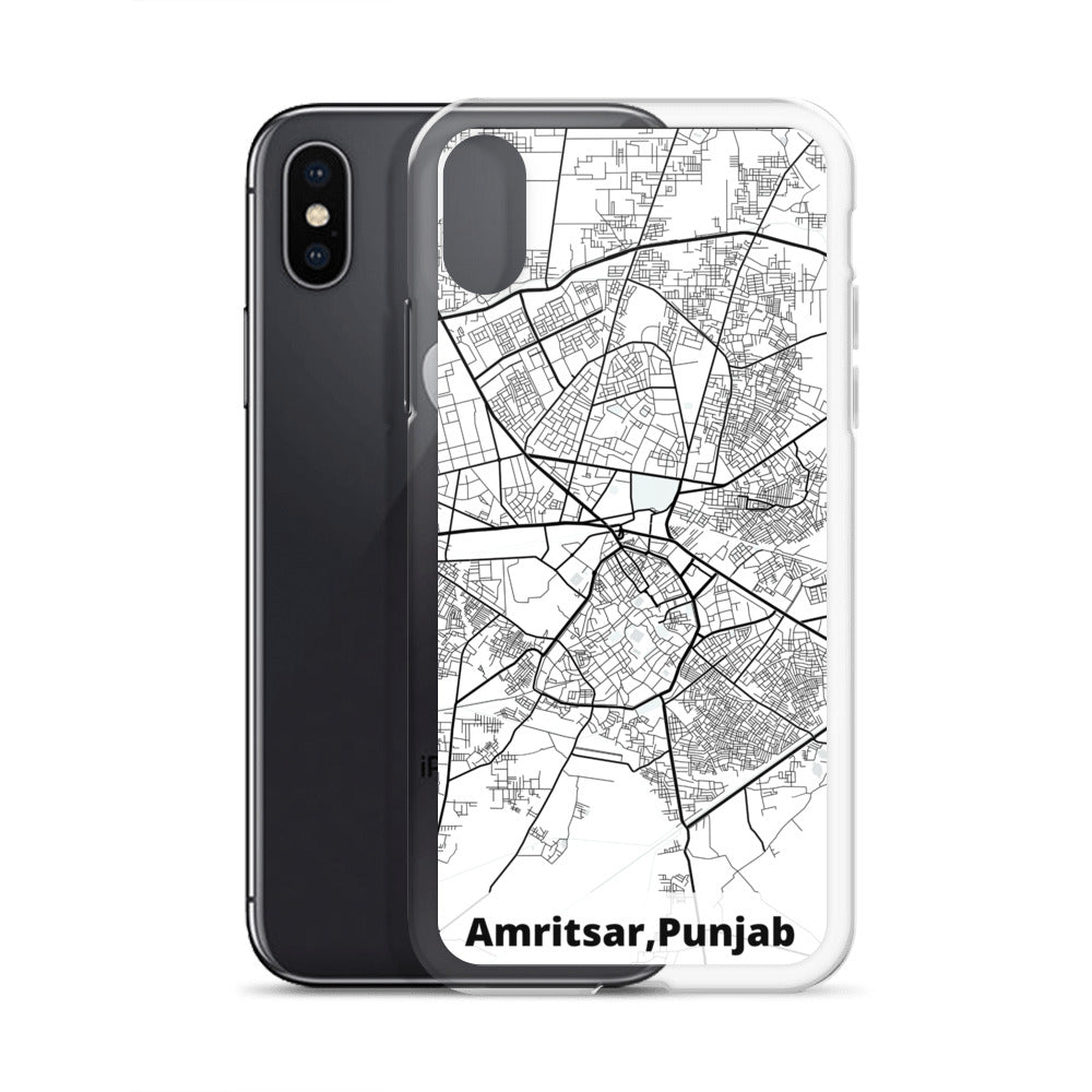 Amritsar Map iPhone Case