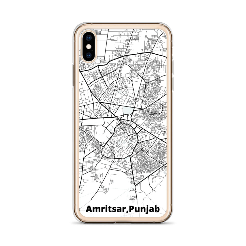 Amritsar Map iPhone Case