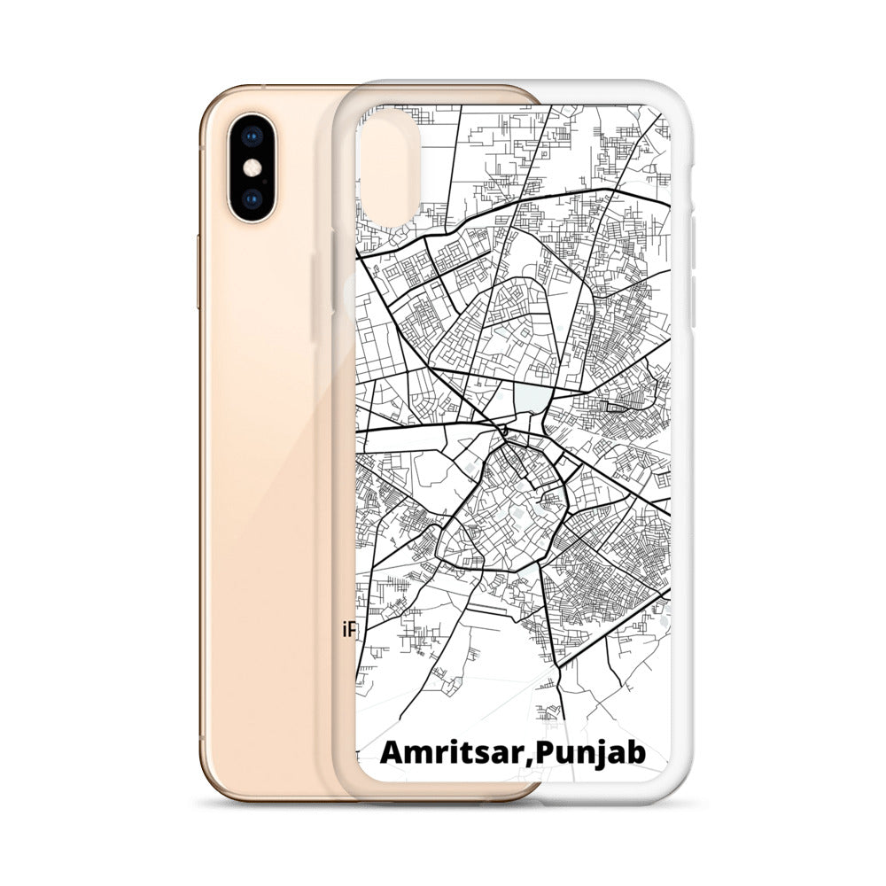 Amritsar Map iPhone Case