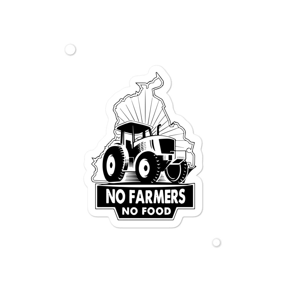 No Farmers no food Bubble-free stickers