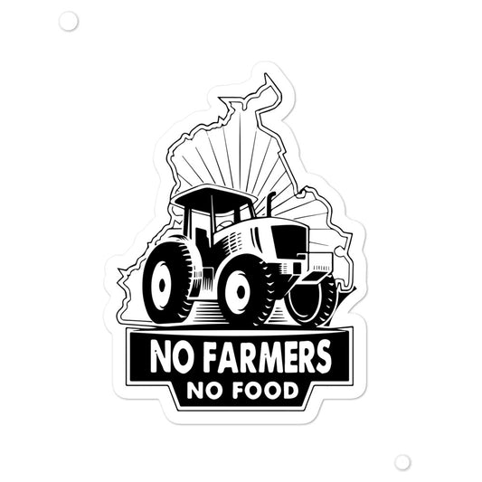 No Farmers no food Bubble-free stickers