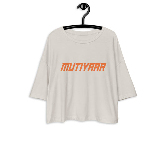 Mutiyaar Loose drop shoulder crop top