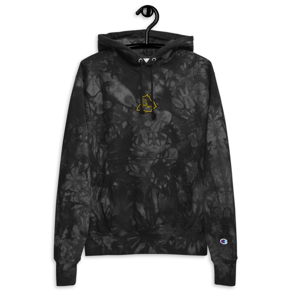 Pindaale embroidered Champion tie-dye hoodie