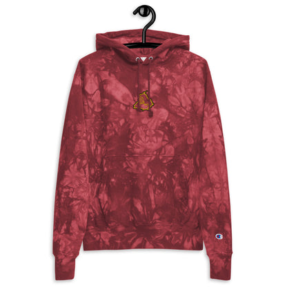 Pindaale embroidered Champion tie-dye hoodie