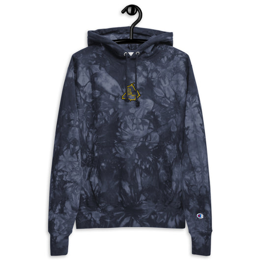 Pindaale embroidered Champion tie-dye hoodie